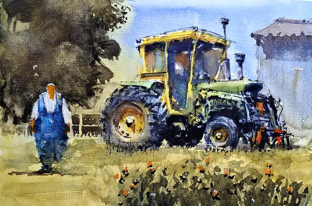 Tractor in the Field