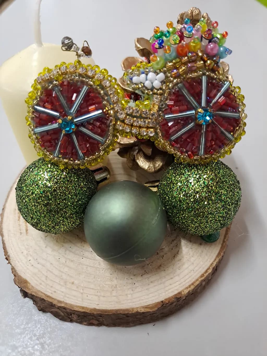 Beaded Bicycle Ornament