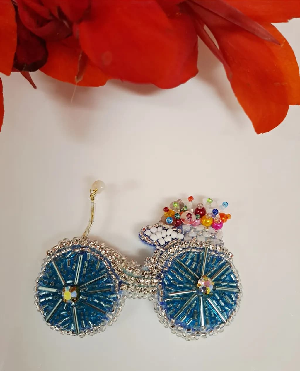 Beaded Bicycle Charm