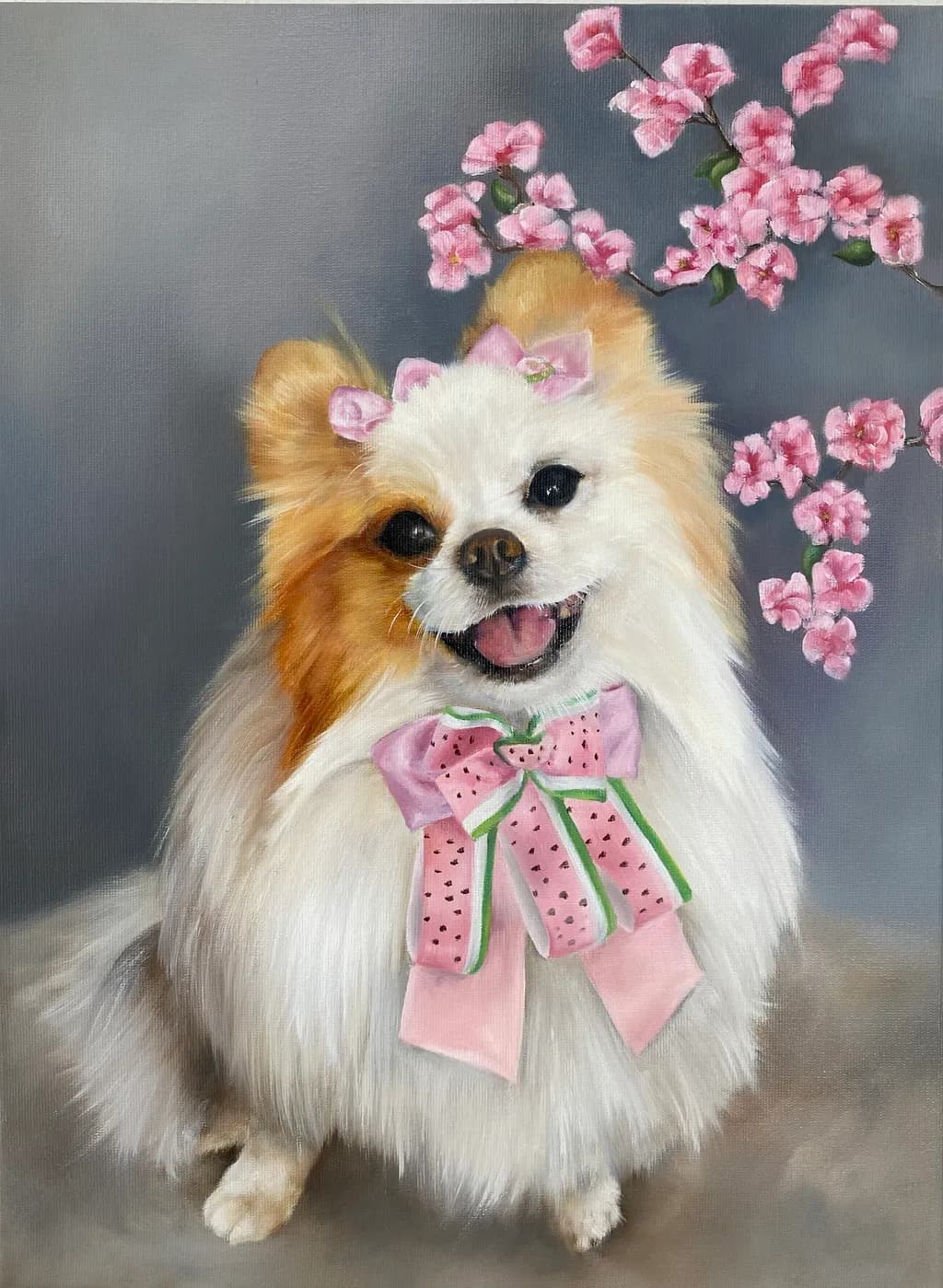 Floral Pomeranian