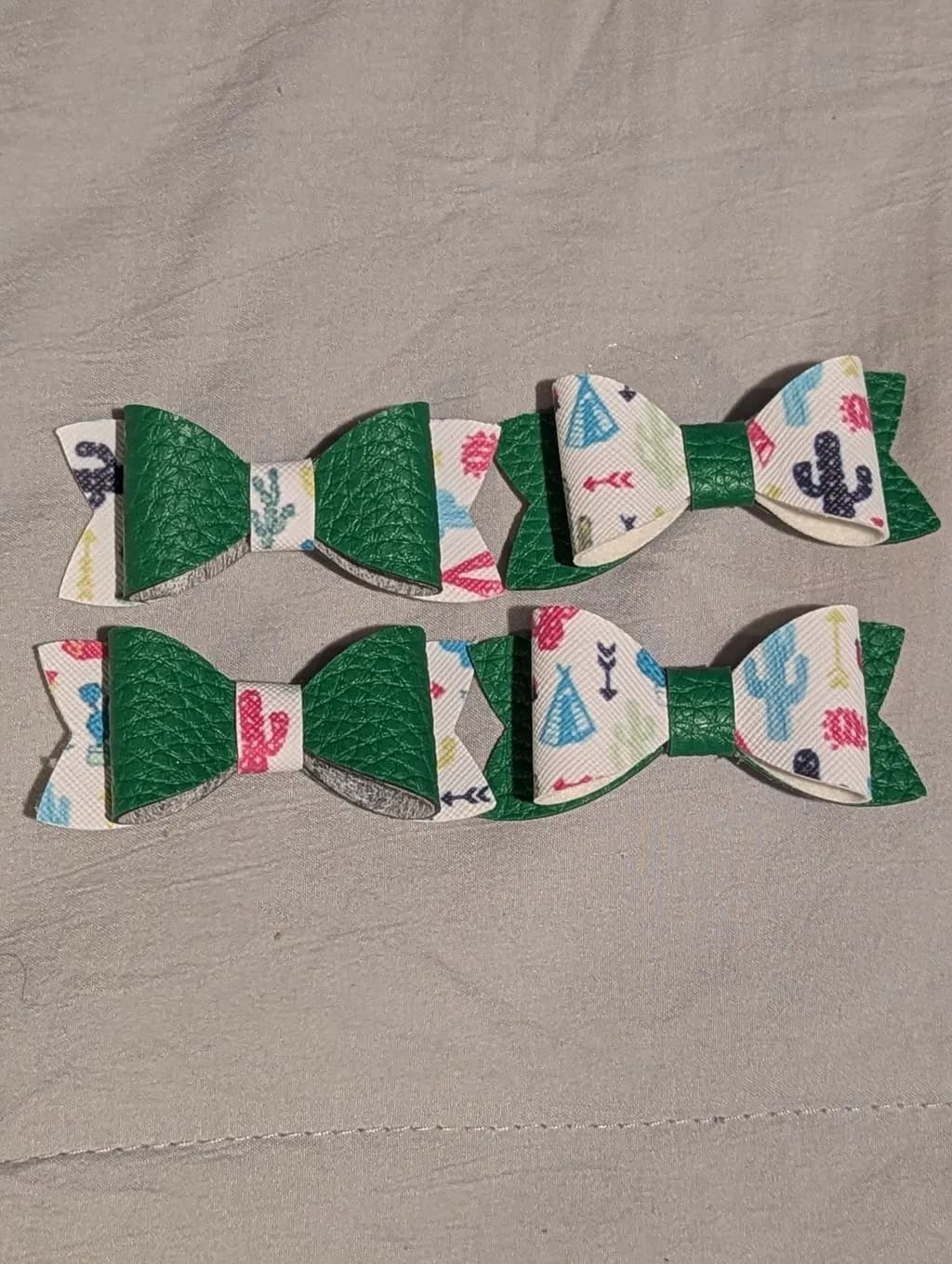 Cactus Print Bows