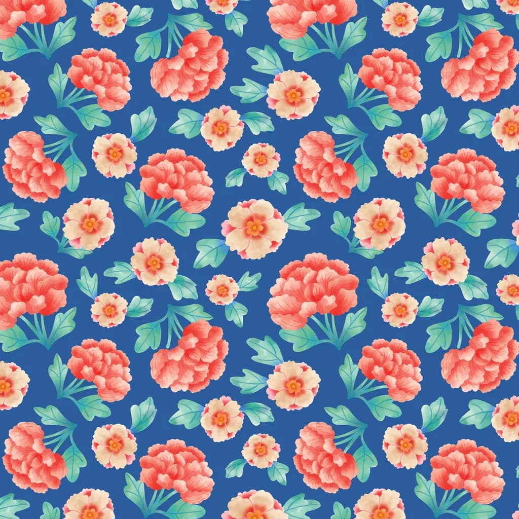 Vintage Blooms Blue
