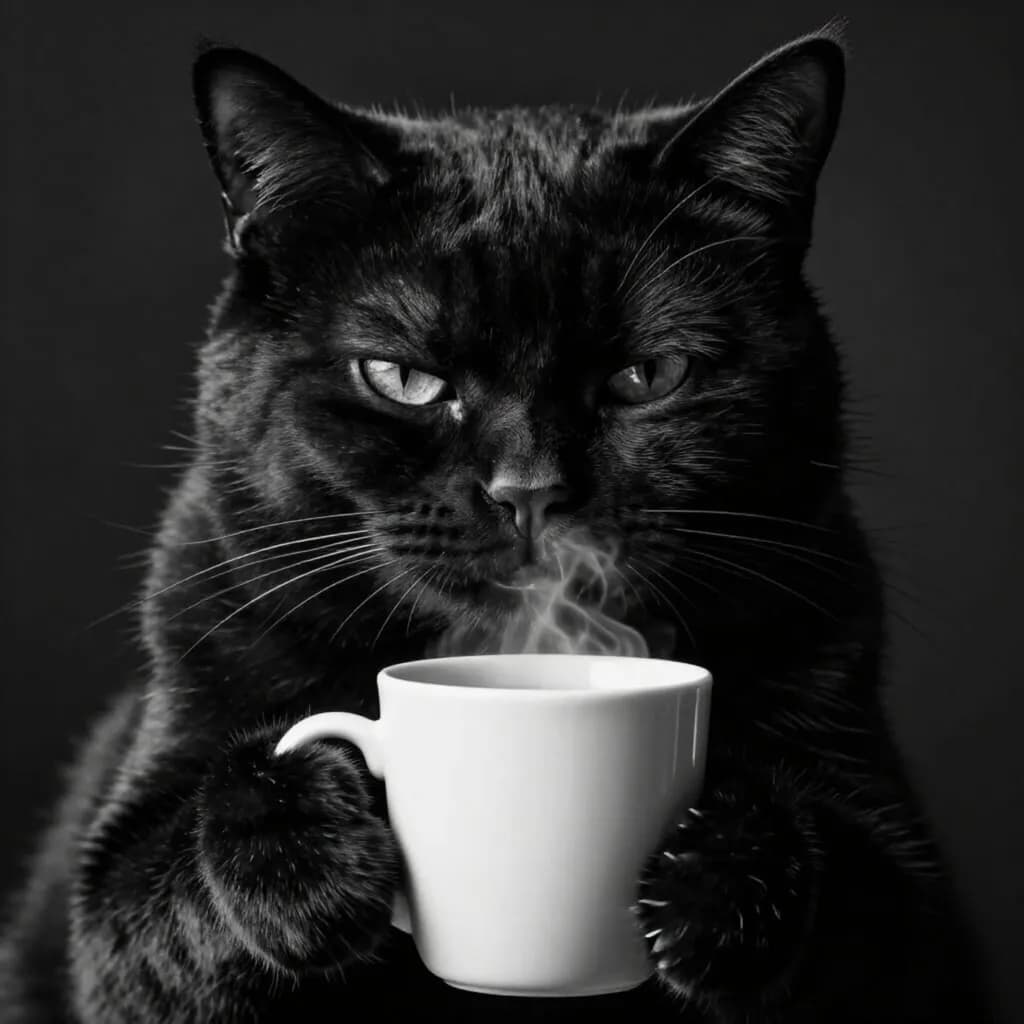 Black Cat and Coffee