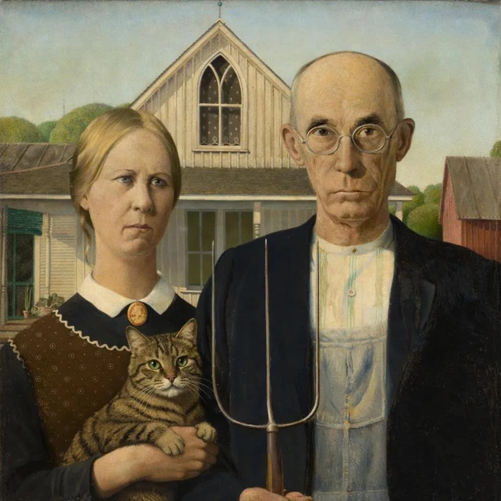 American Gothic Cat