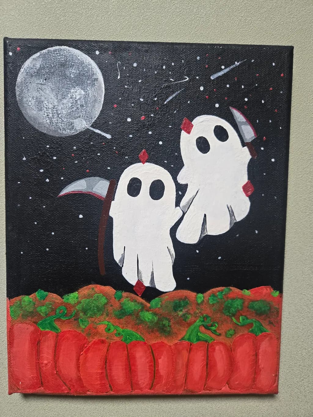 Playful Ghosts Under the Moon