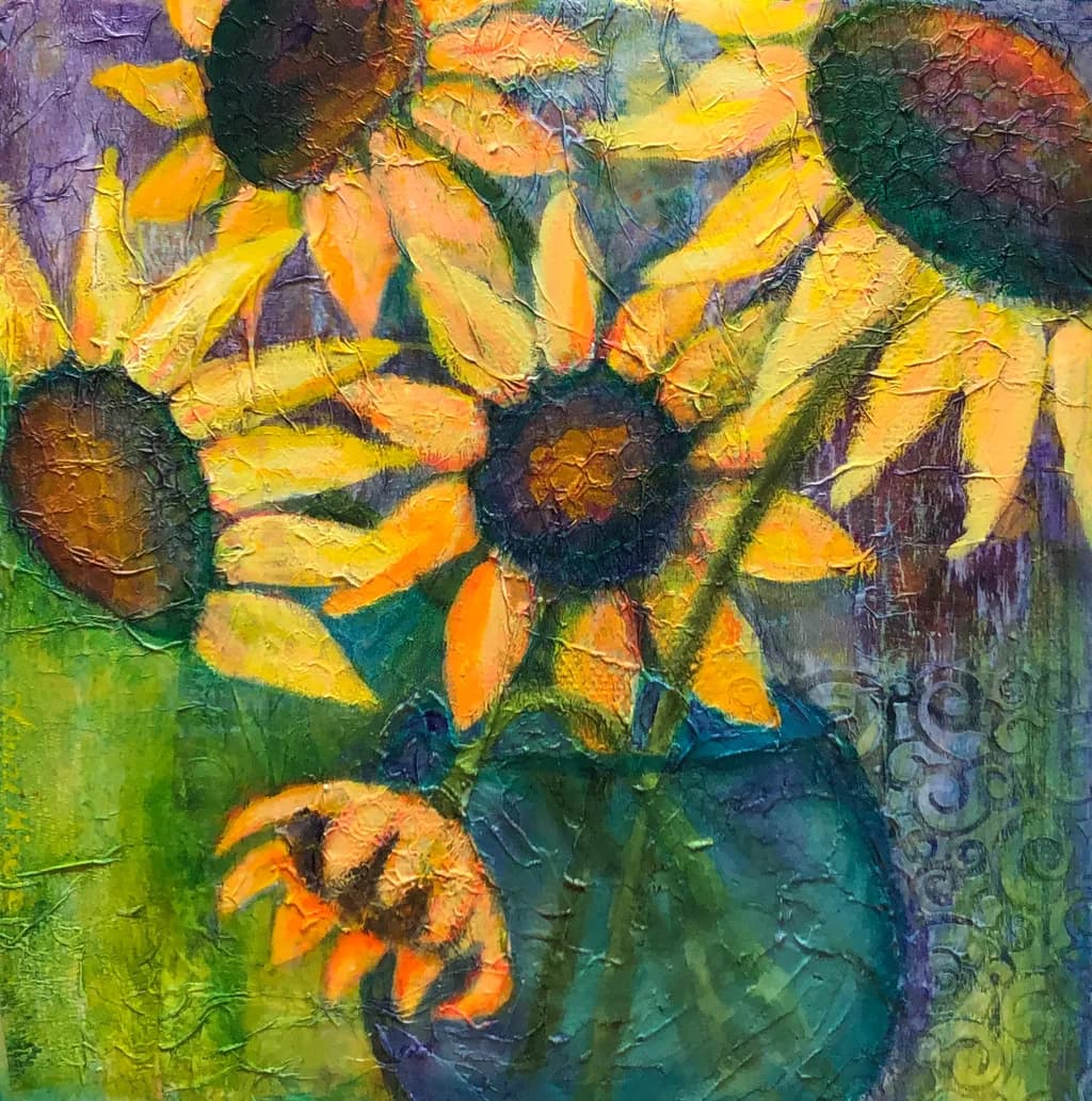 Textured Sunflowers