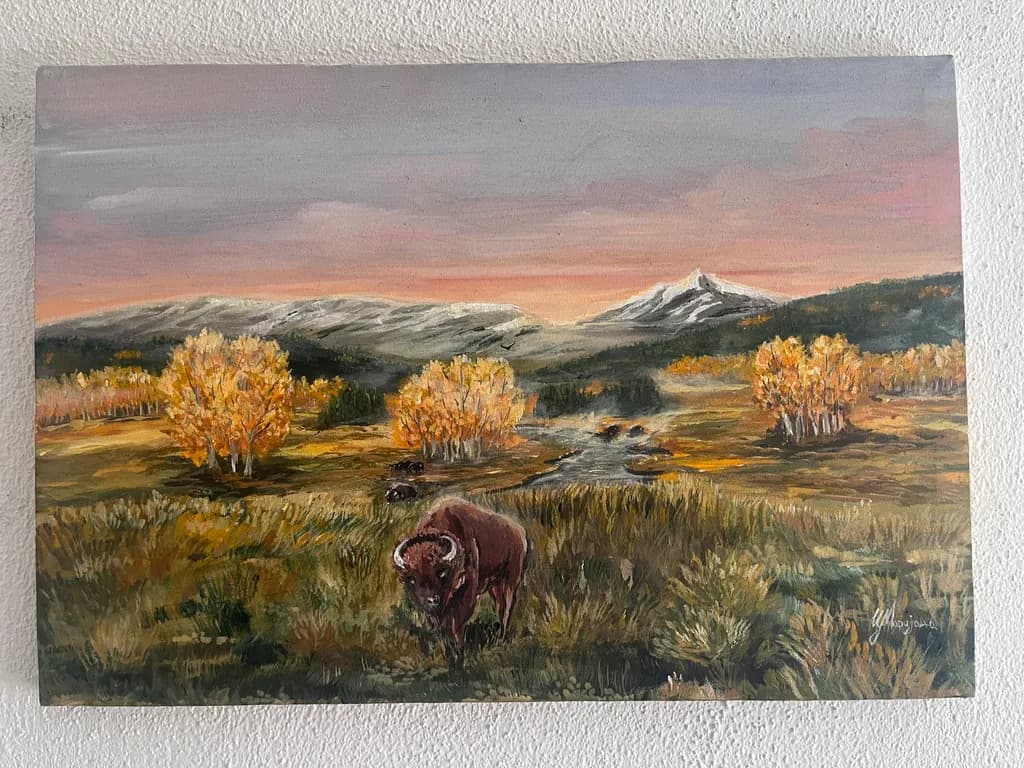 Autumn Bison Landscape