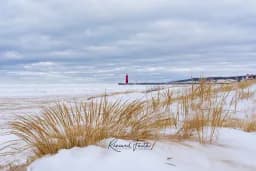 Winter Lighthouse Serenity