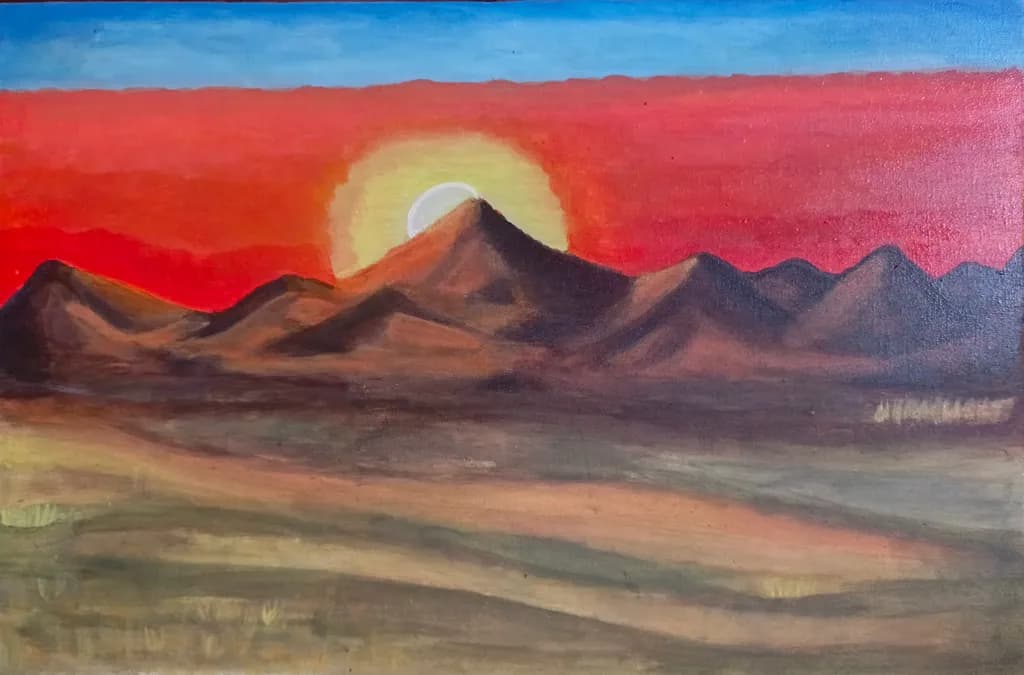 Crimson Dusk Peaks