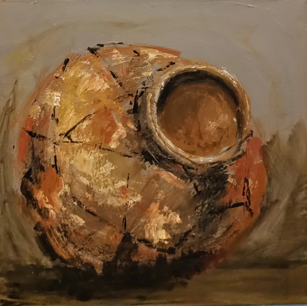 Textured Clay Vessel