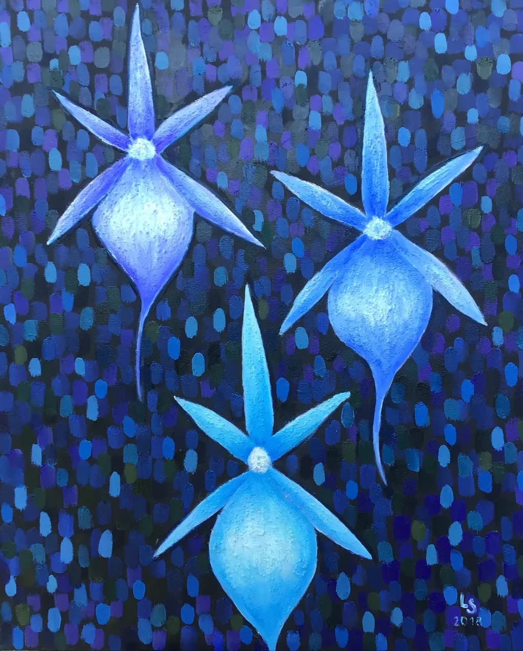 Blue Floral Abstraction