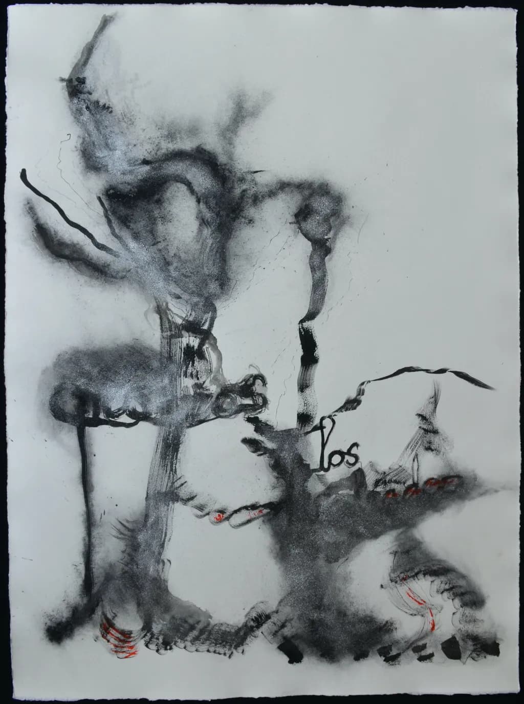 From the series: We the Saved, Nelly Sachs. Drawing on handmade paper. Mixed media. 2026