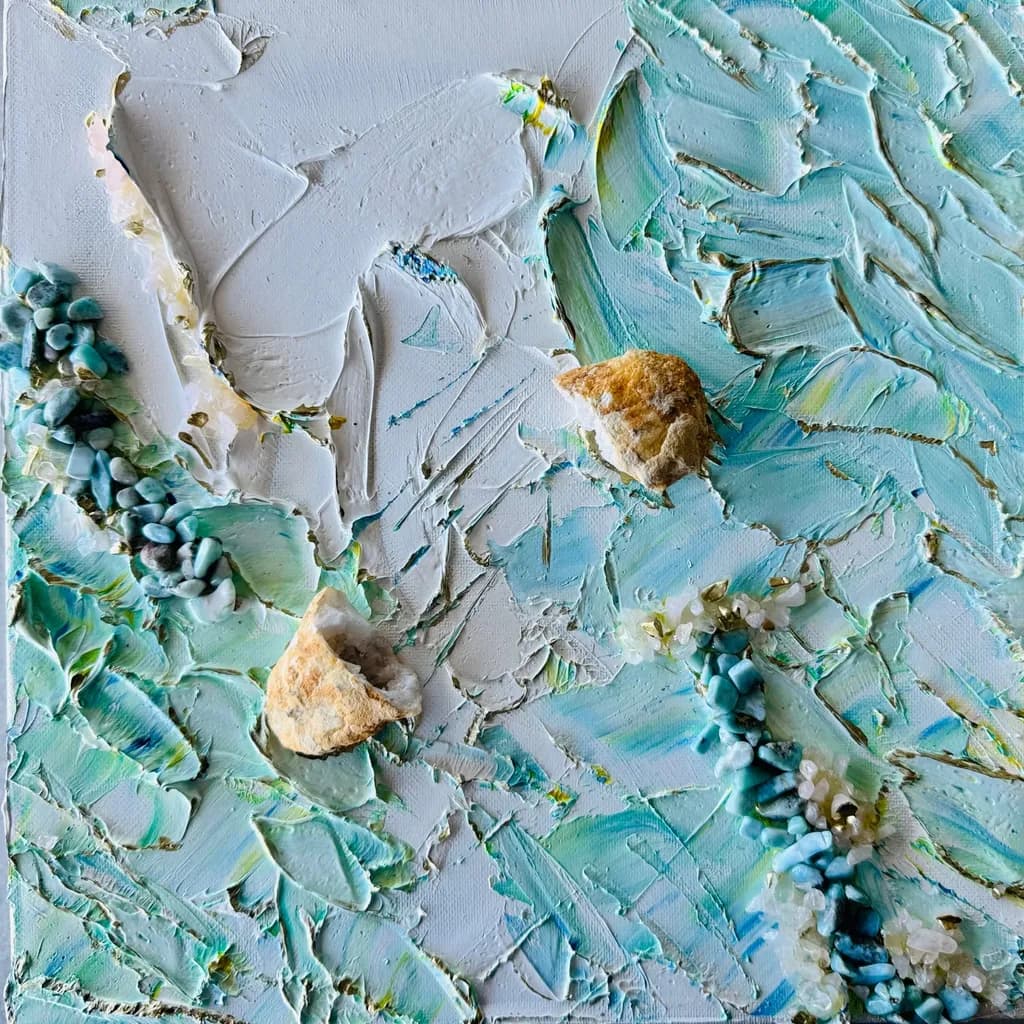 Whispers of Light” — Crystal & Oil Textured Artwork