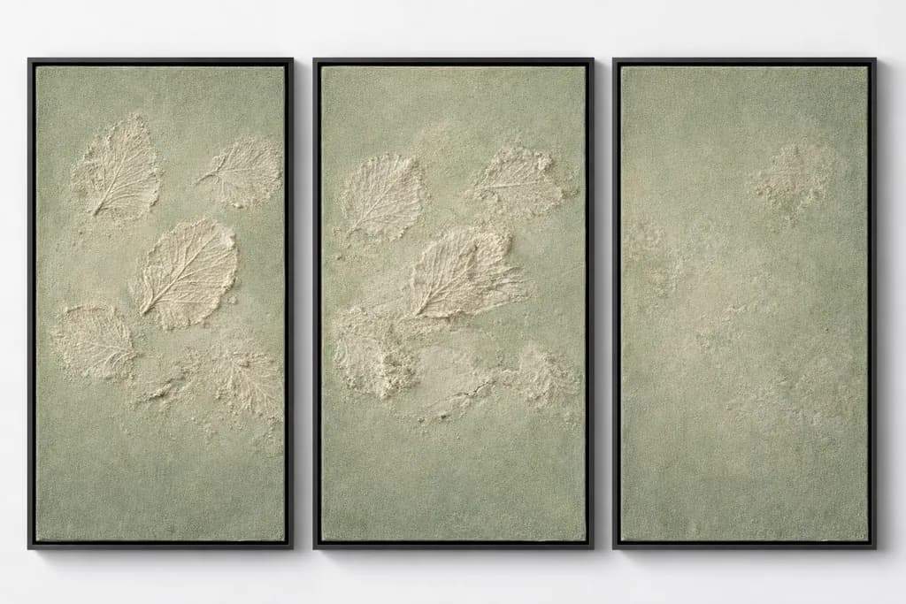 Imprinted Leaves Trio