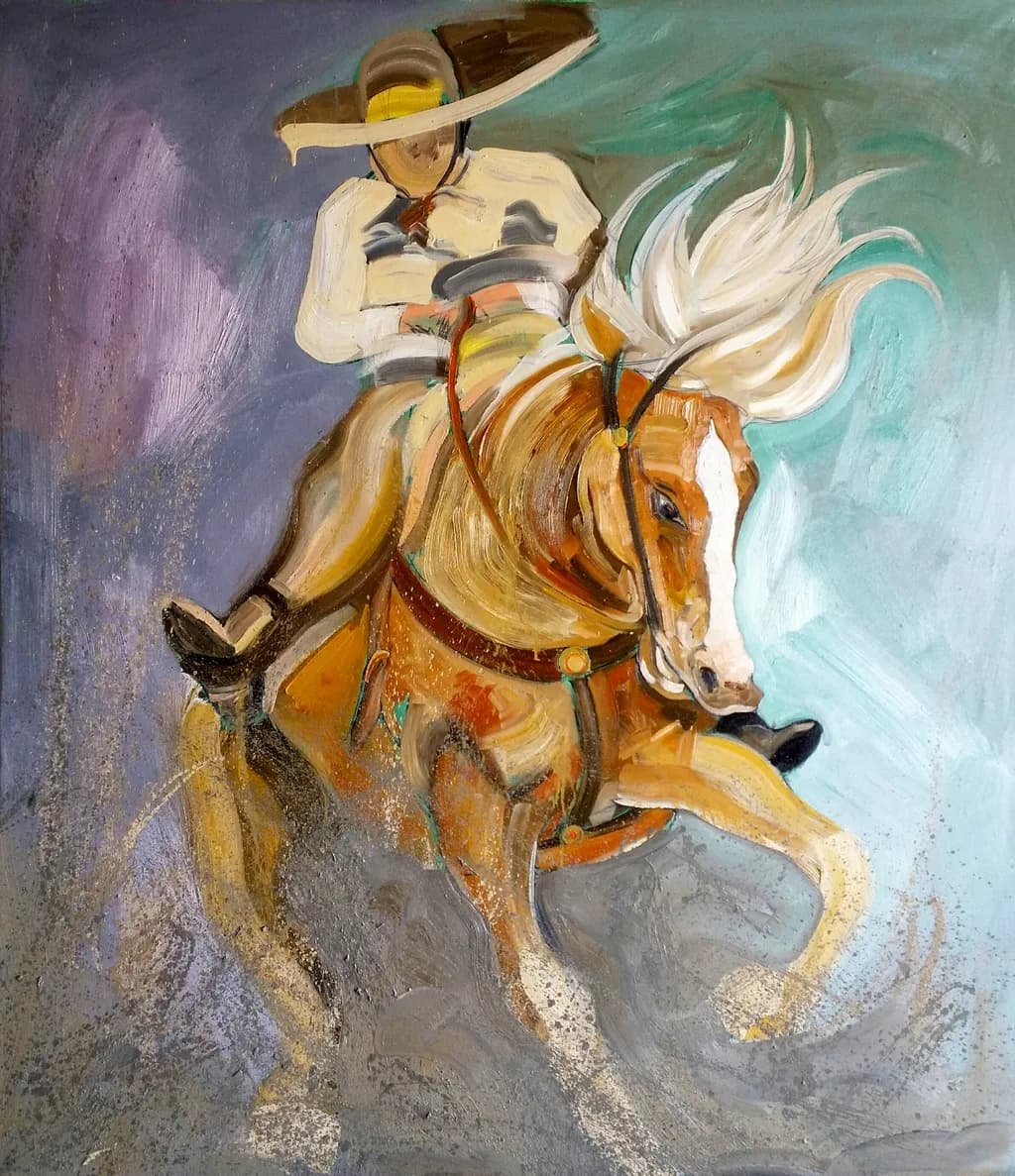 Charro en su caballo