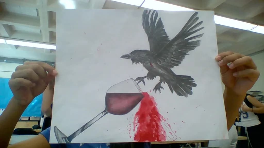Crow and Wine Spill