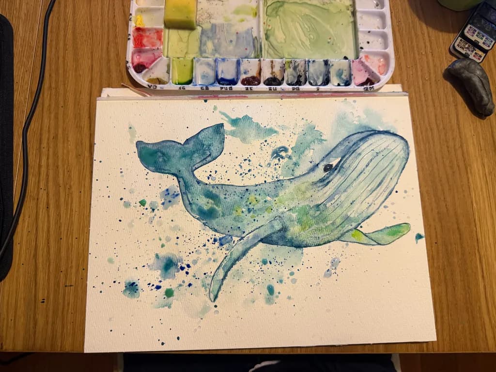 Blue Whale Splash