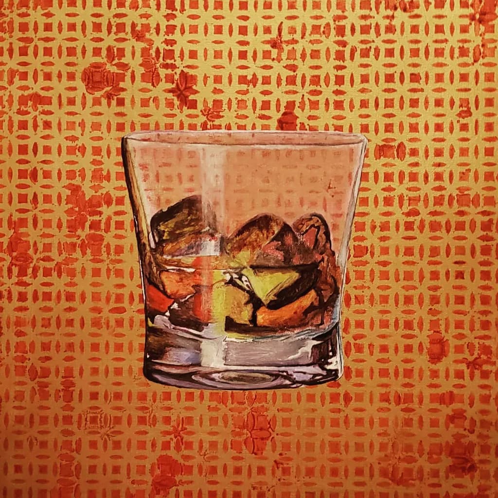 Whiskey on the Rocks: A Vibrant Celebration of Color and Texture