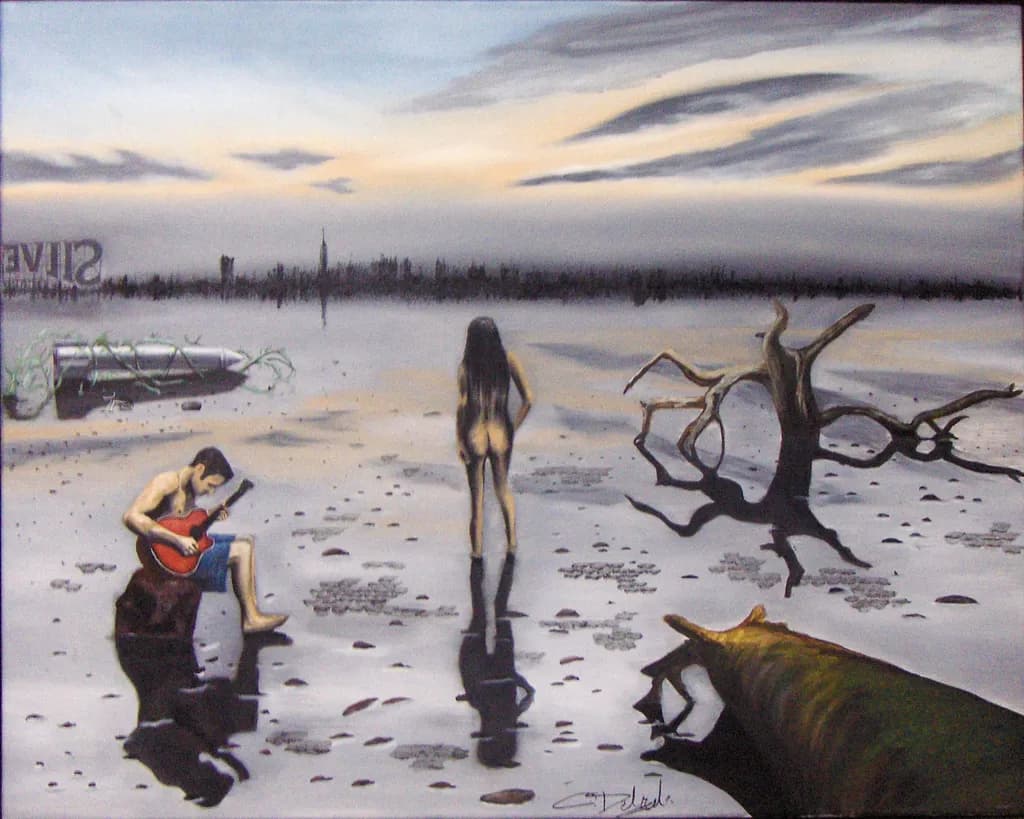 Whispers of Reflection: A Melancholic Landscape of Serenity and Solitude