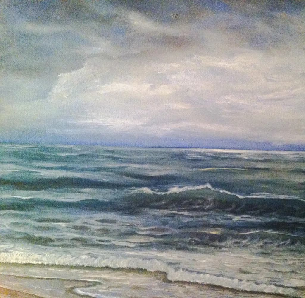 Whispers of the Ocean: A Serene Seascape at Dusk