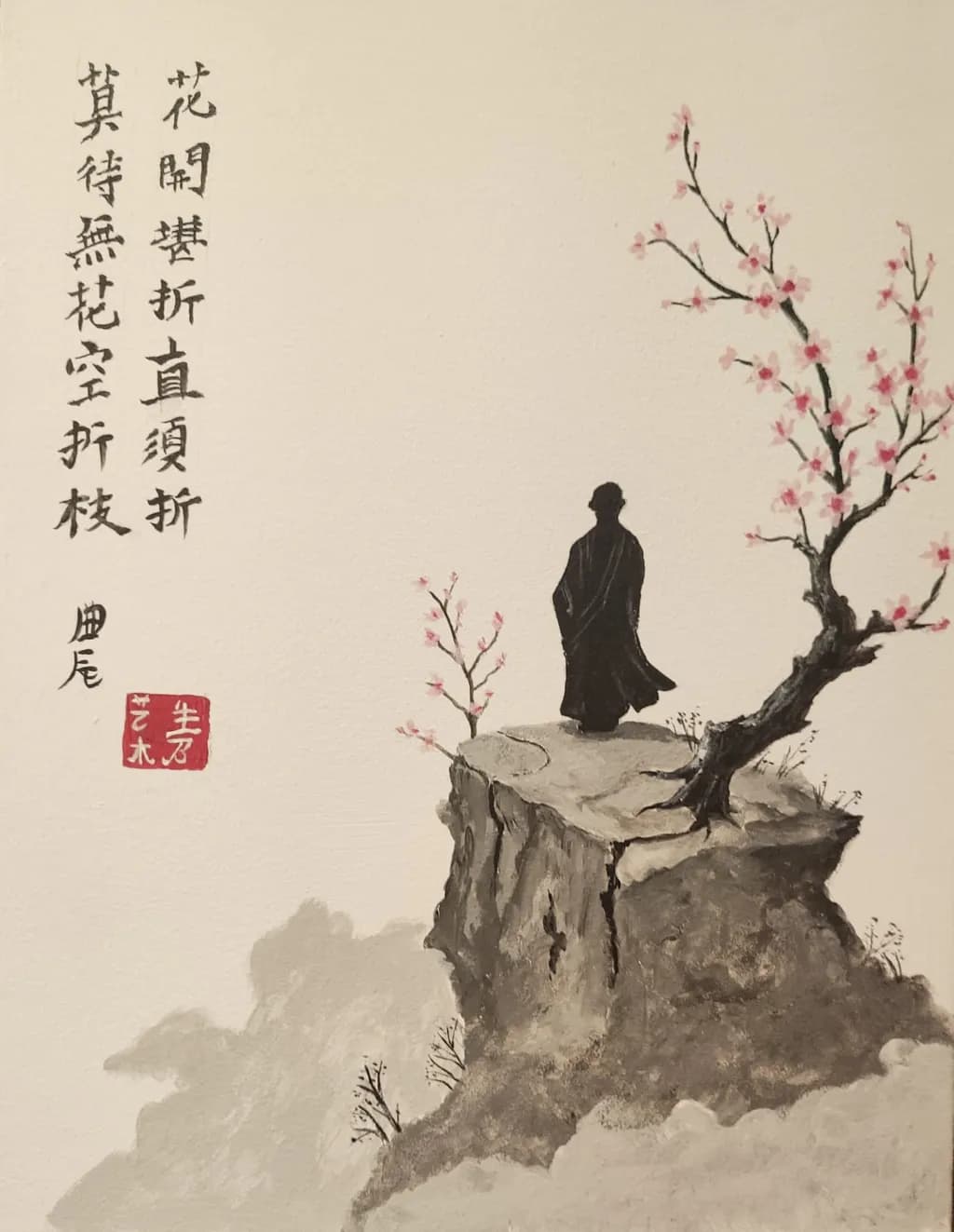 Monk on the Cliff