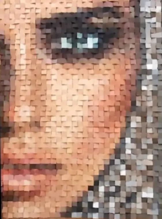 Mosaic Portrait Adriana Lima