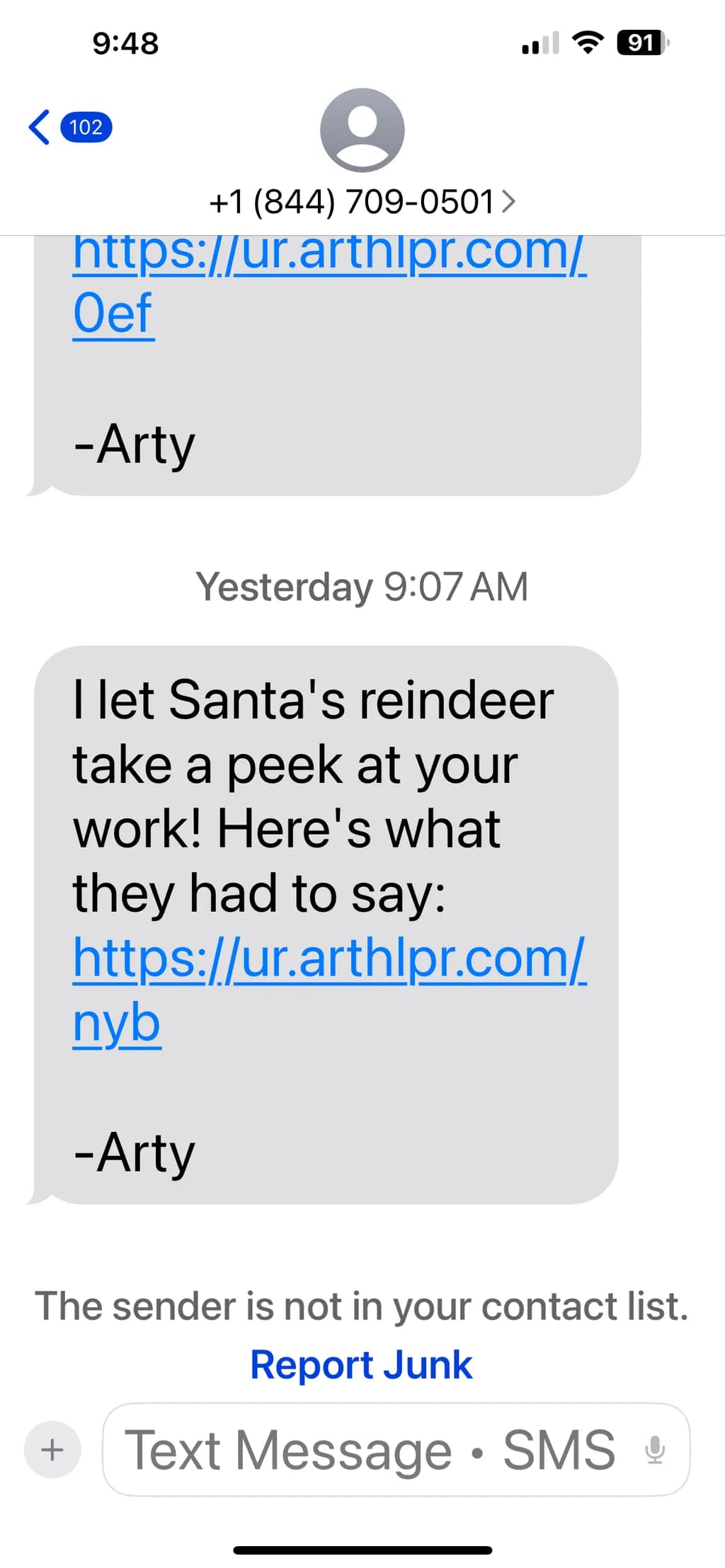 Holiday Text Exchange