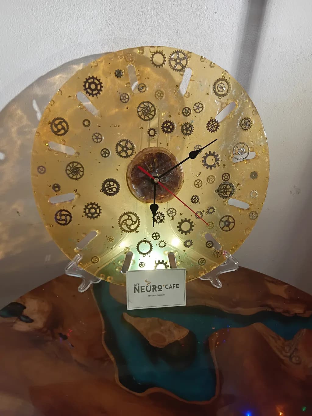 Amber Gear Clock