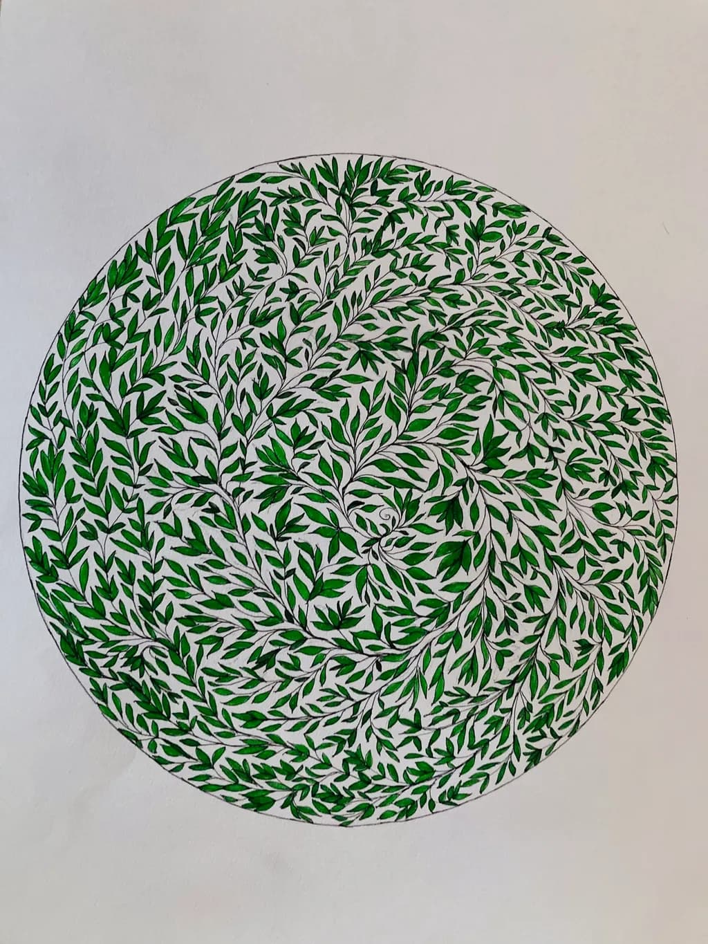 Spiral Leaves Mandala