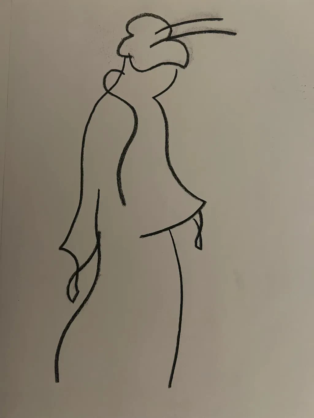Monochrome Figure Sketch
