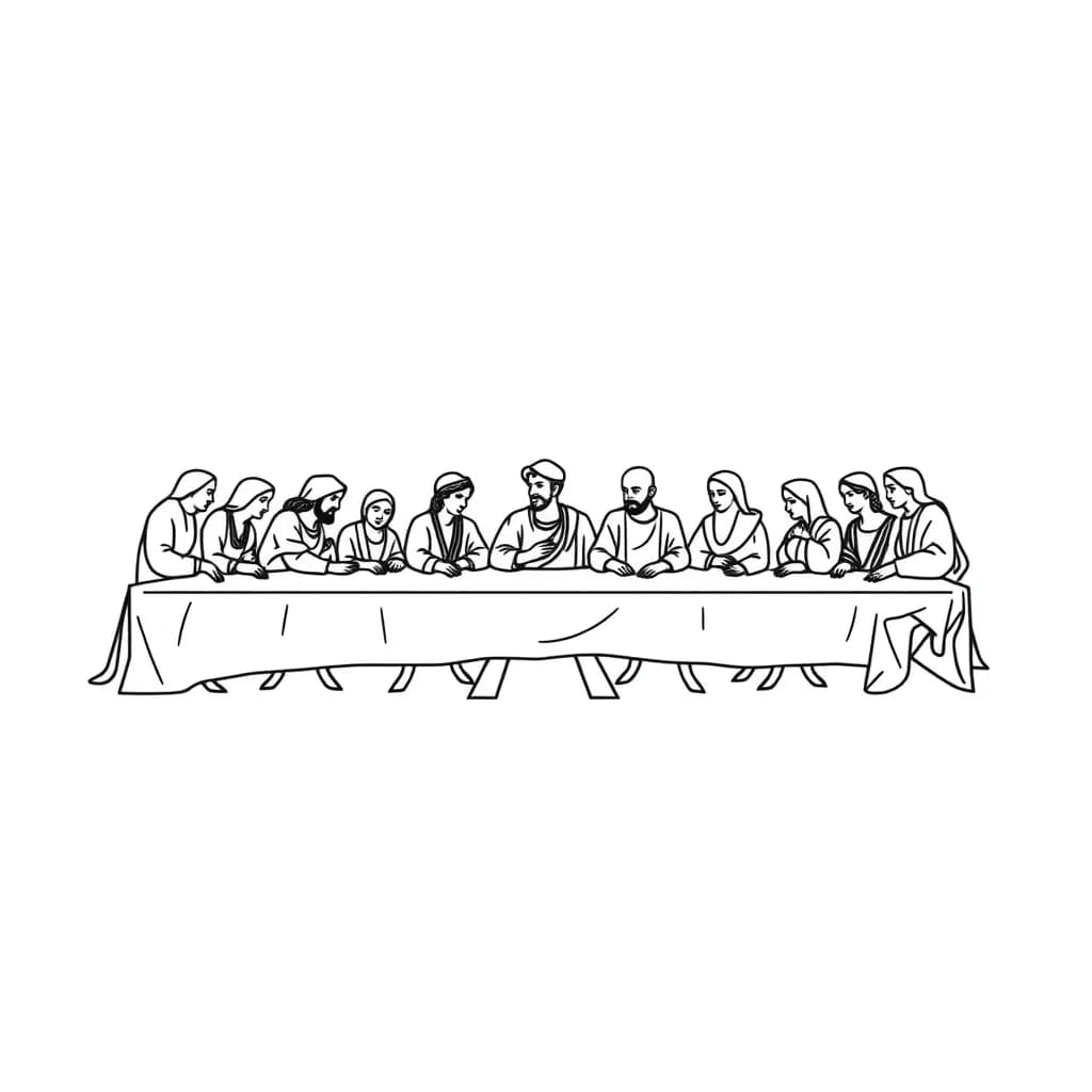 Last Supper Lineart