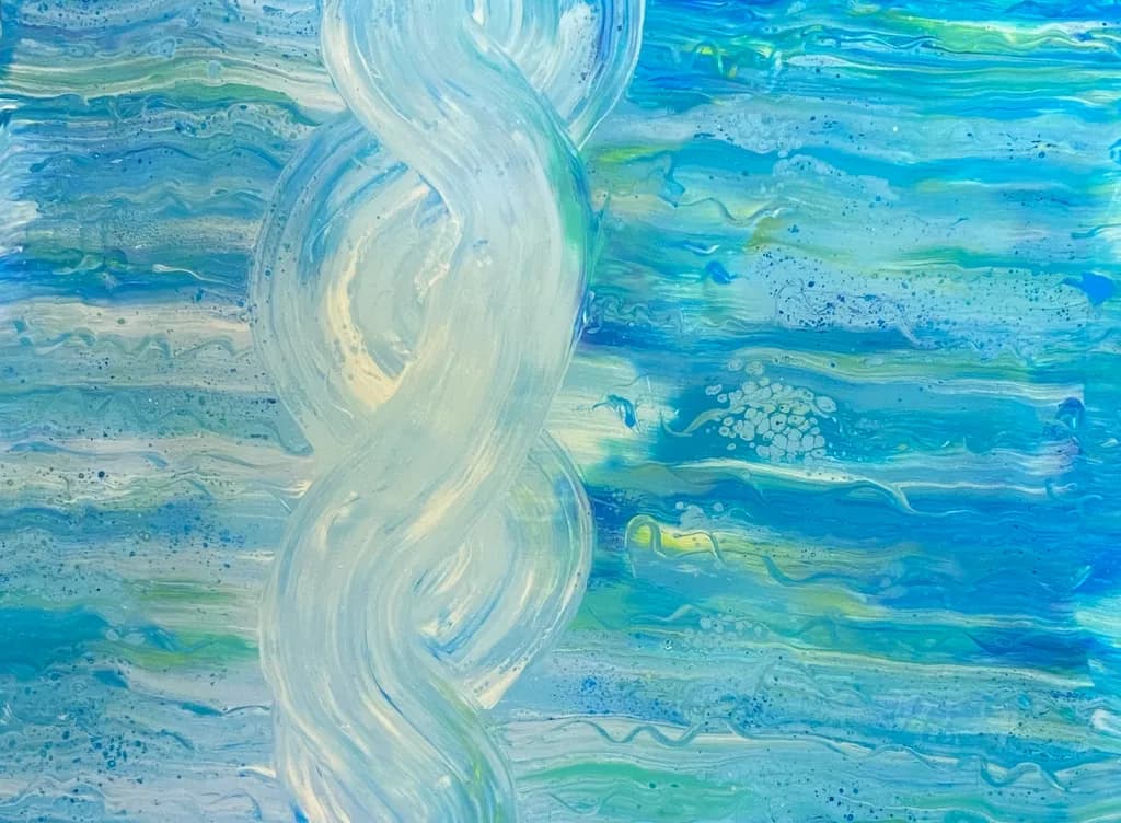 Fluid Blue Swirl