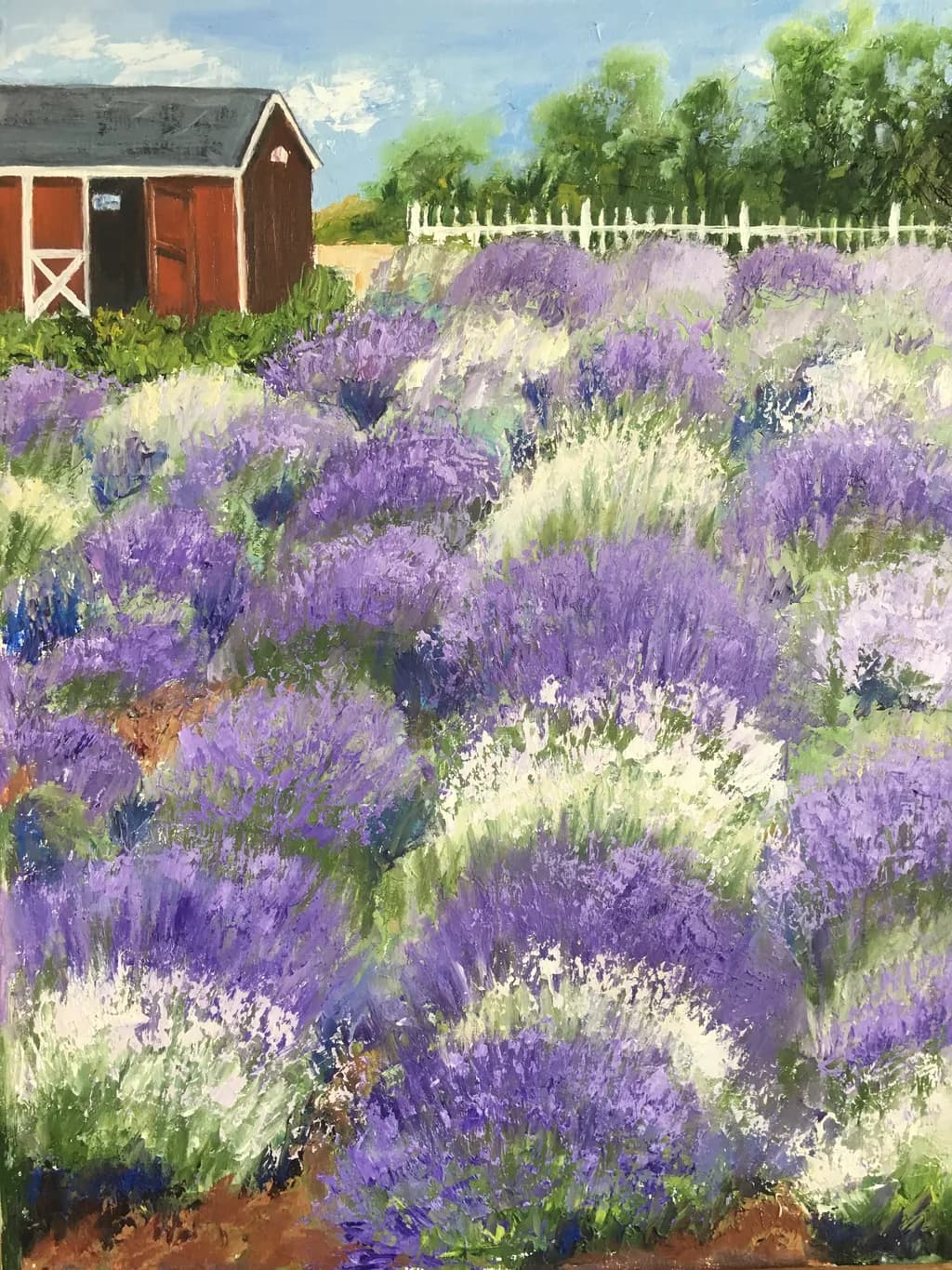 Lavender Fields at Dusk