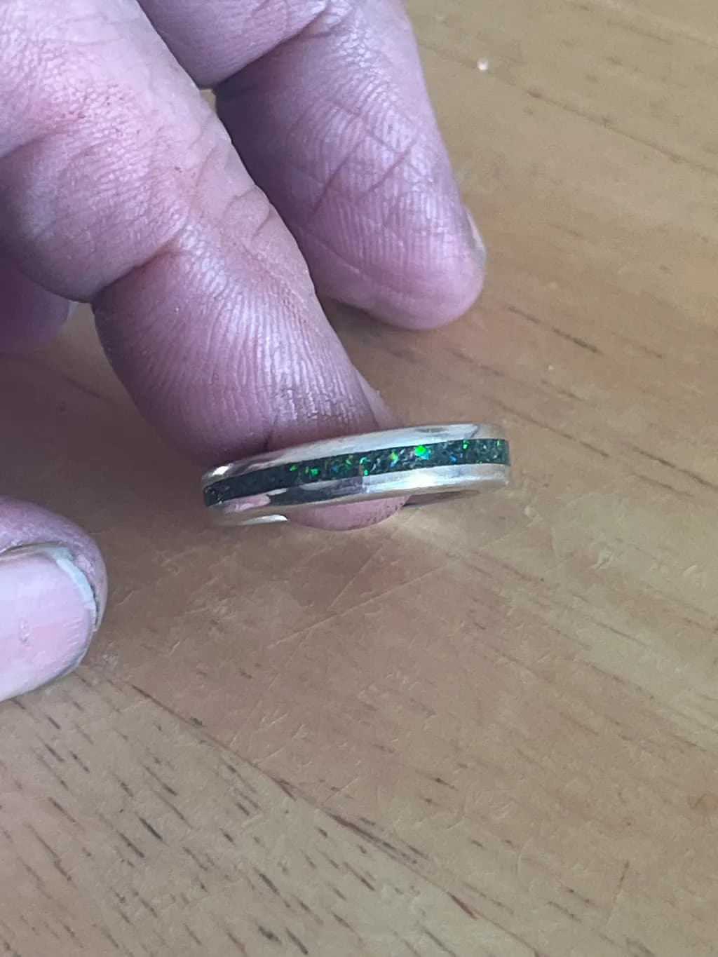 Green Gemstone Band