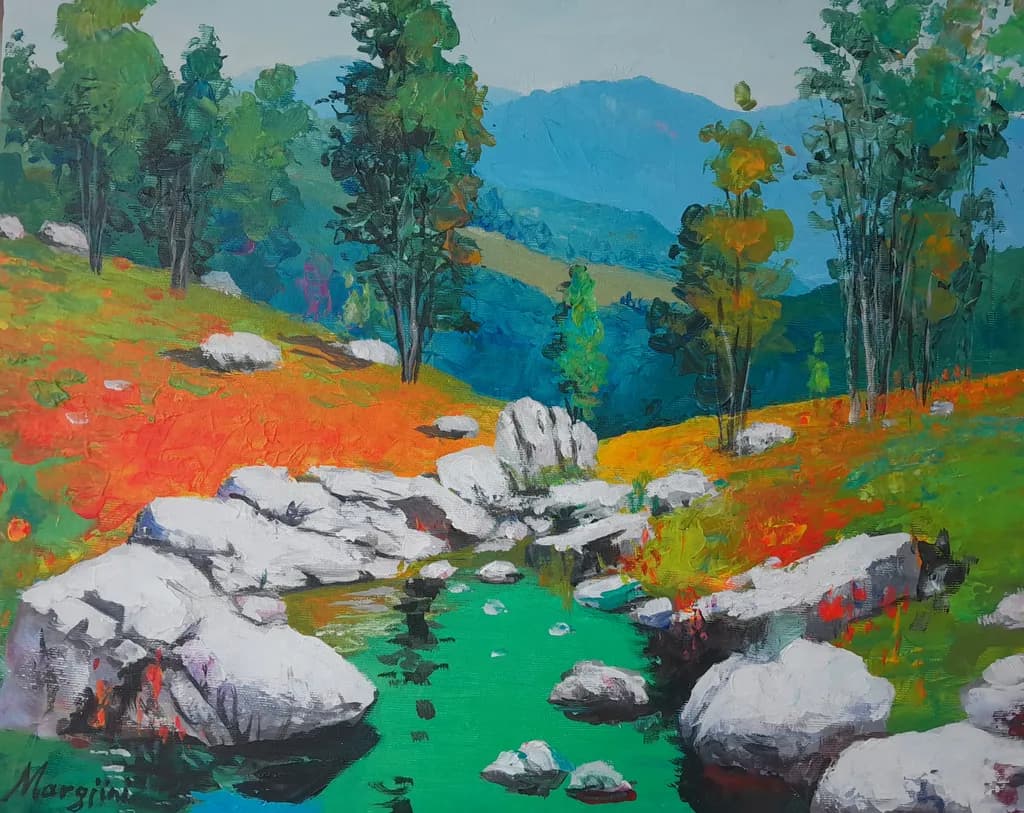 Mountain Stream Reflections