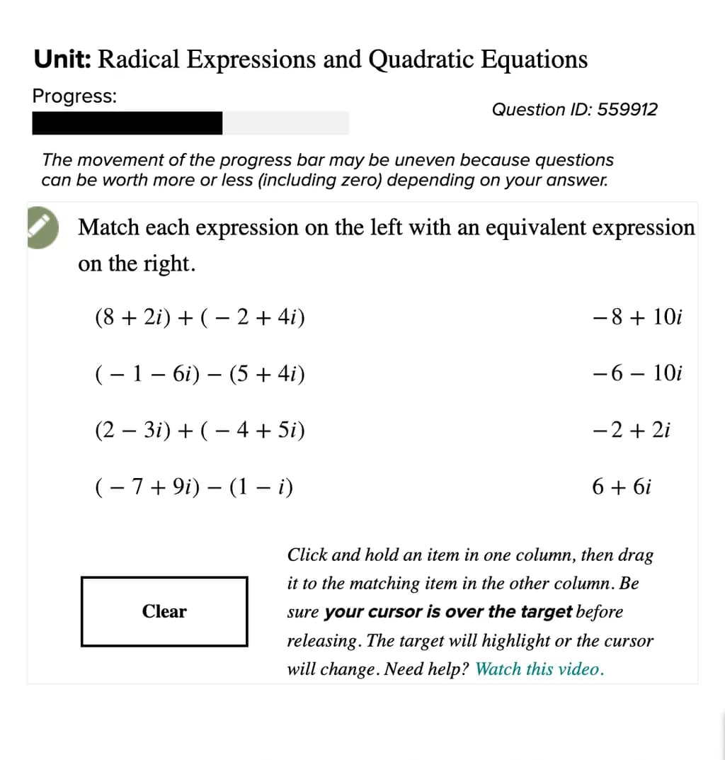 Radical Expressions Matchup