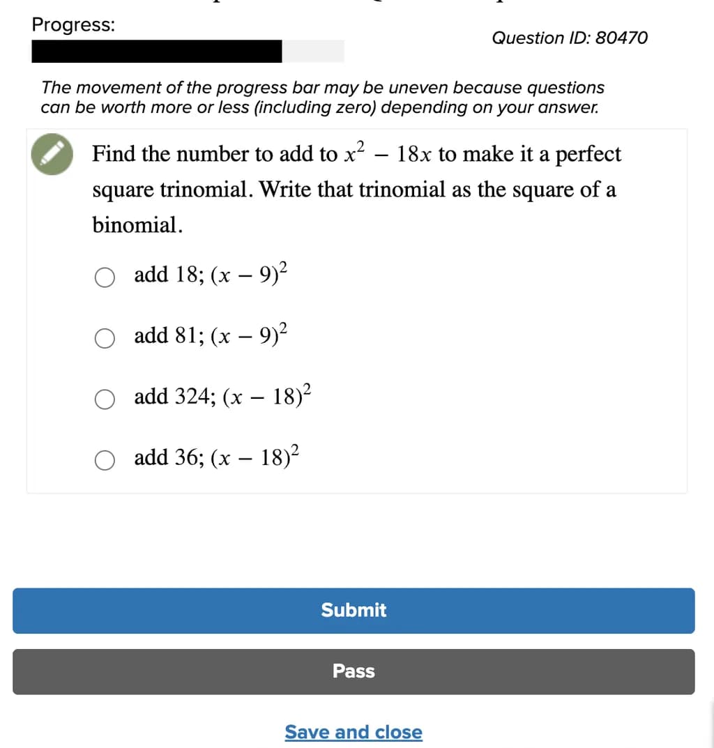 Perfect Square Trinomial