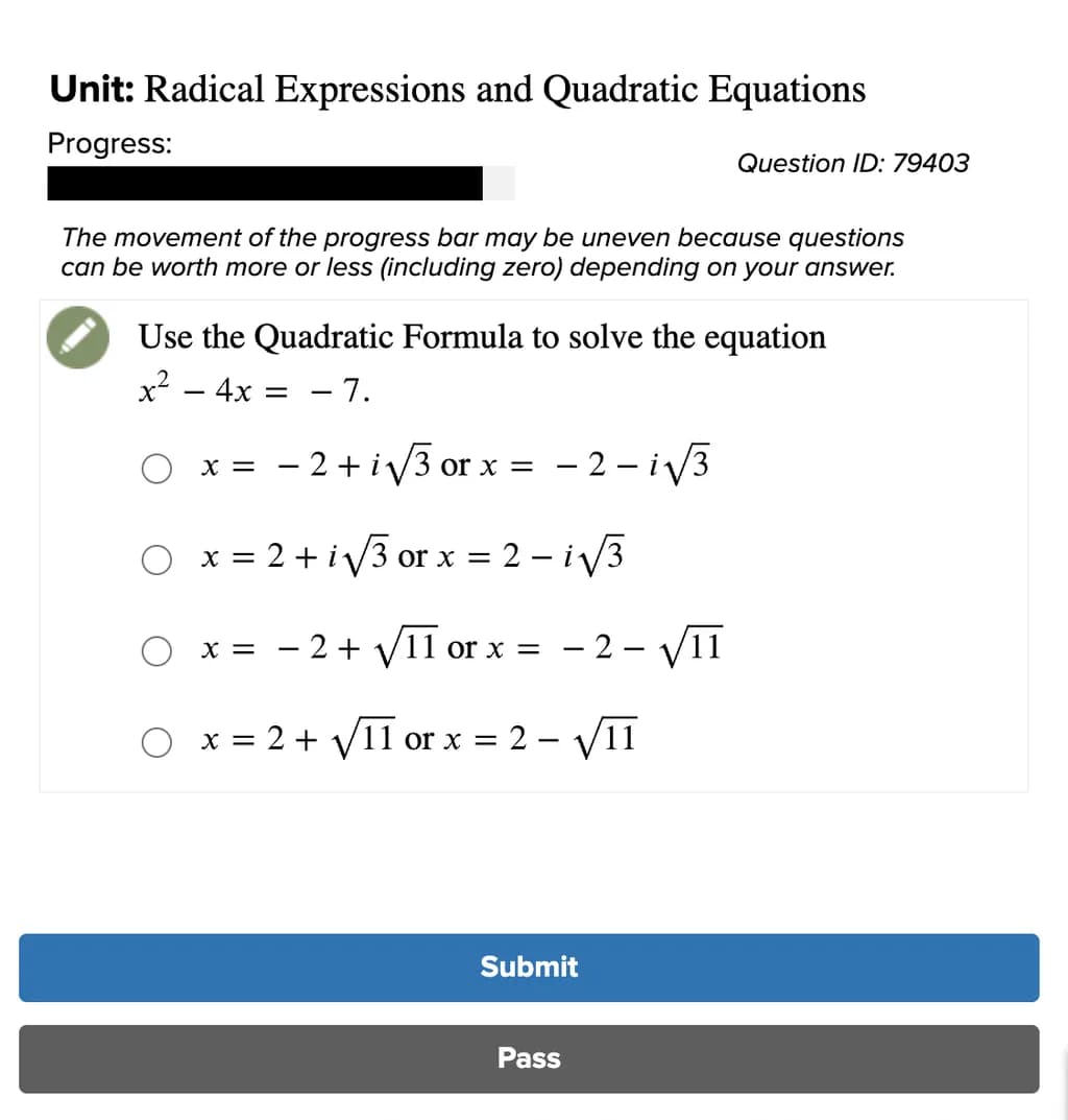 Quadratic Solutions