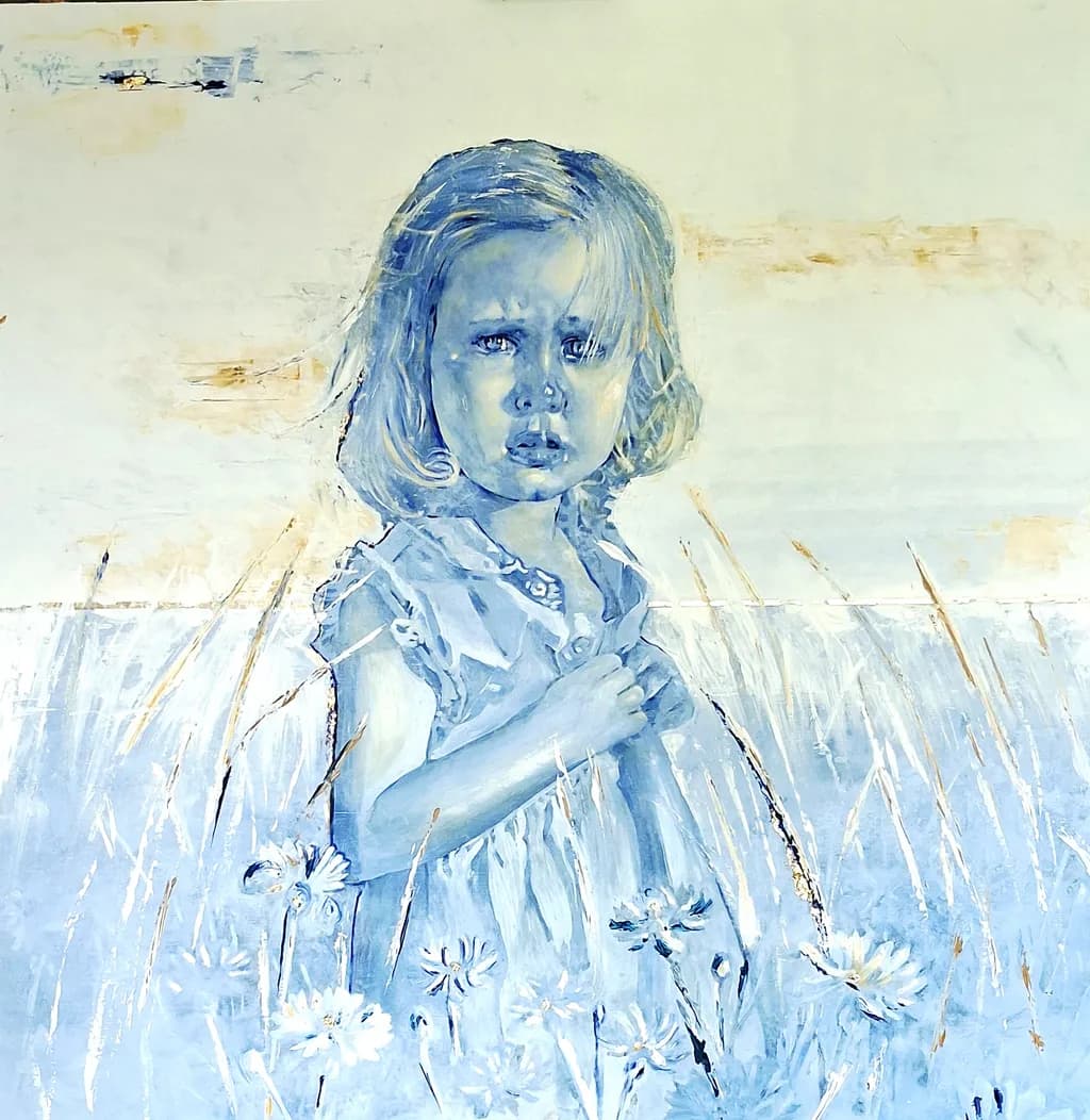 Blue Field Portrait