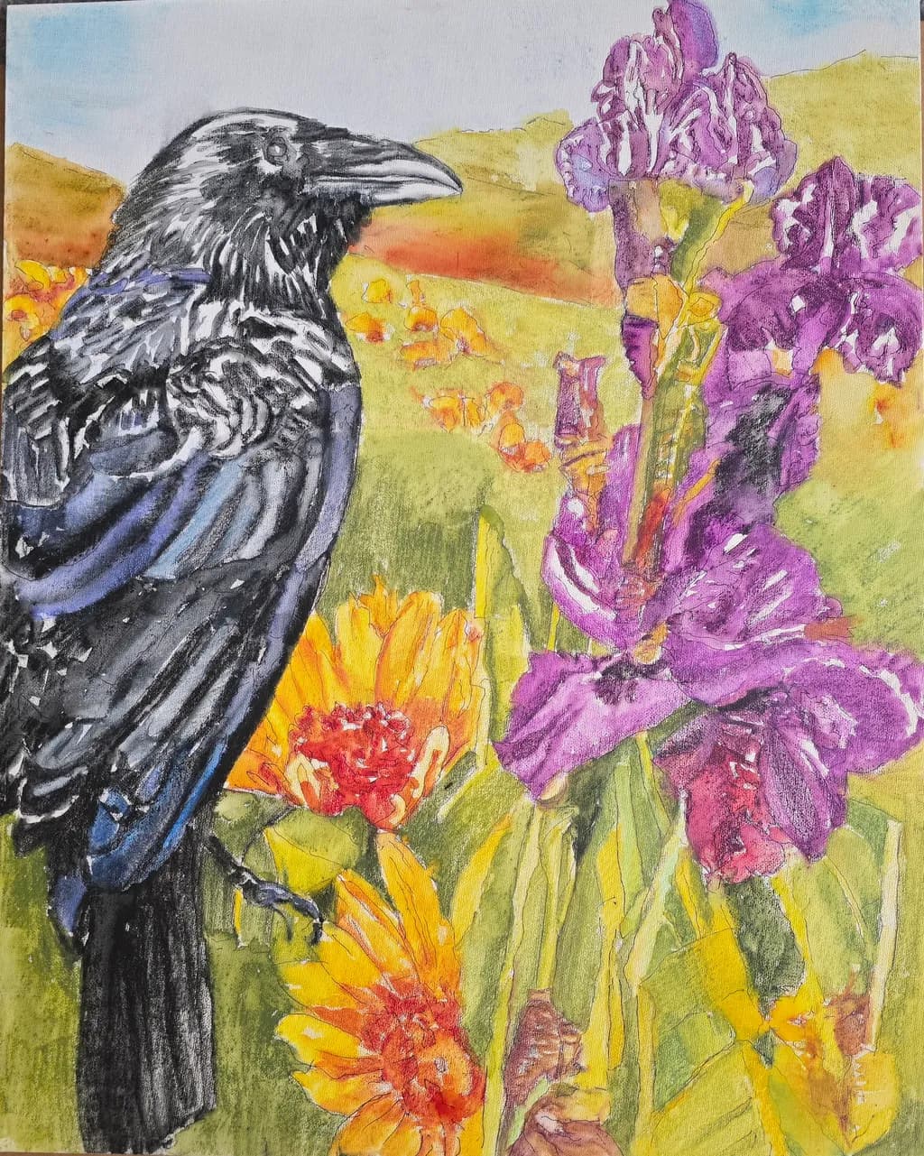 Raven Among Blooms