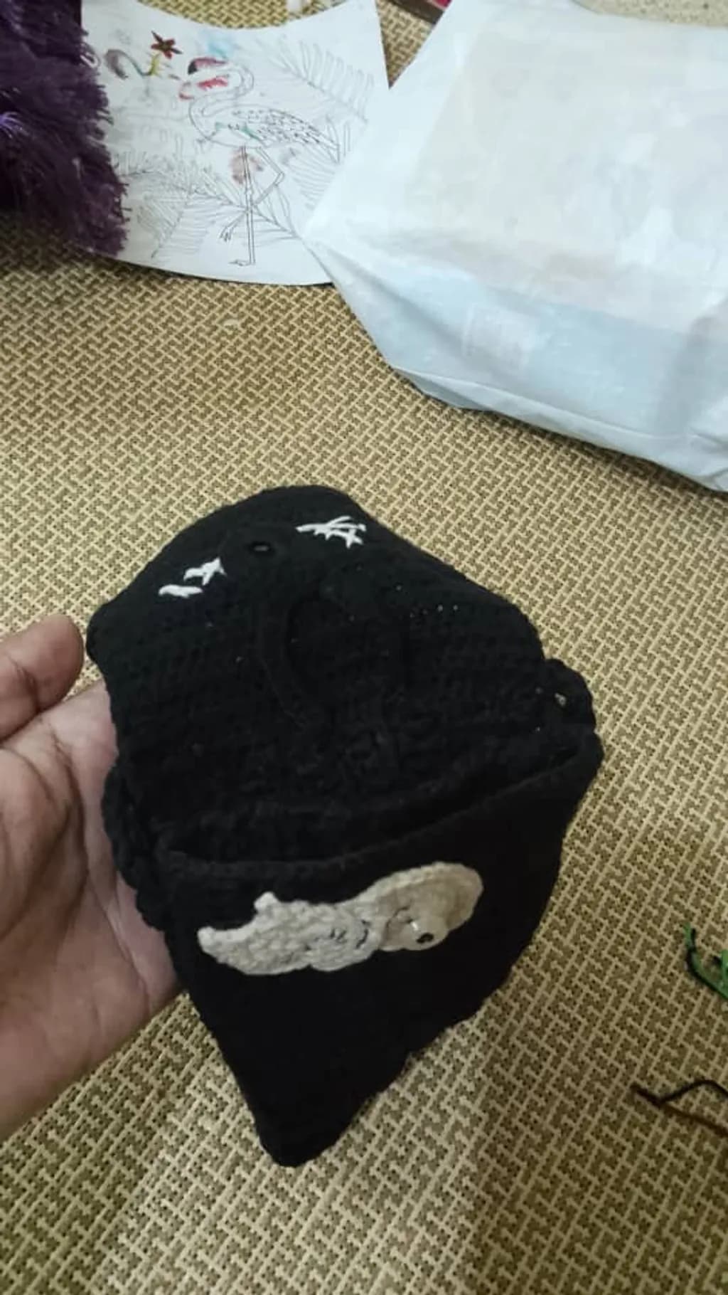 Cozy Black Knit Accessory