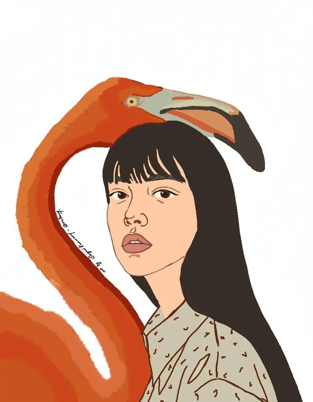 Flamingo Embrace