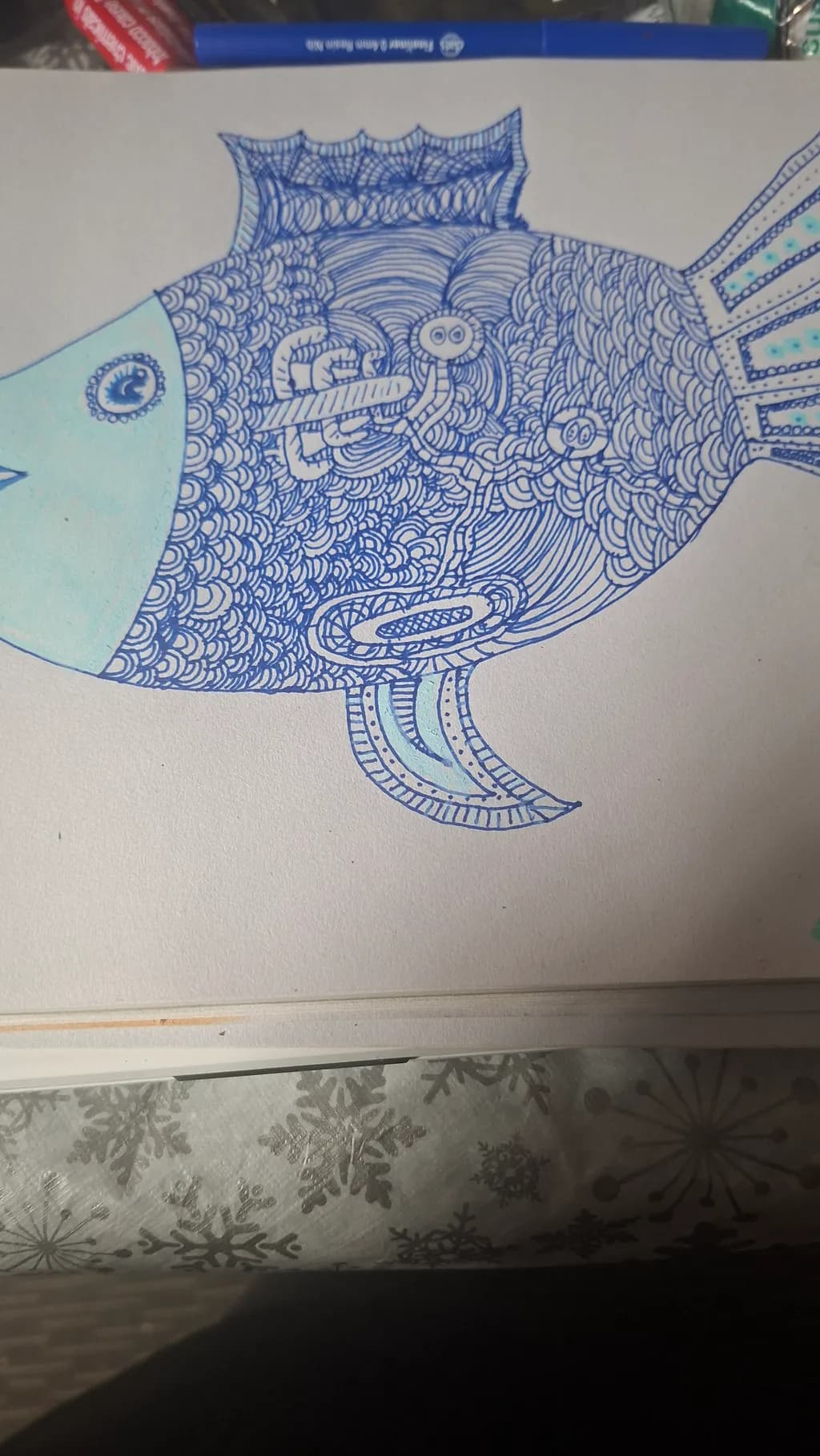 Intricate Blue Fish