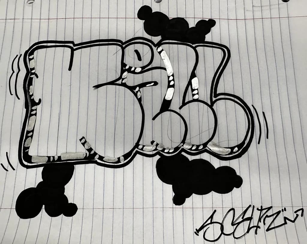 Shaded Bubble Letters