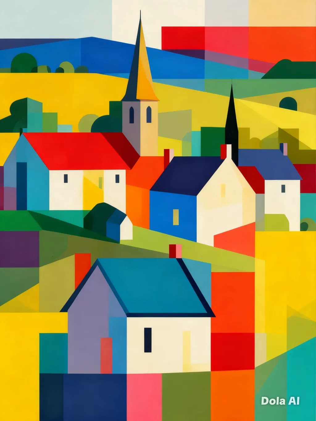 Charming Village Scene