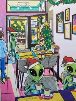 Alien Christmas Café
