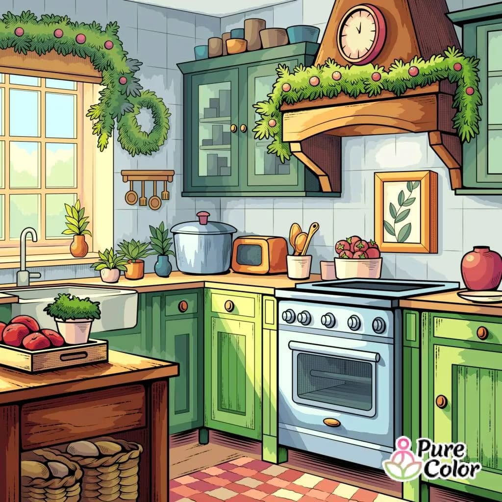 Cozy Green Kitchen