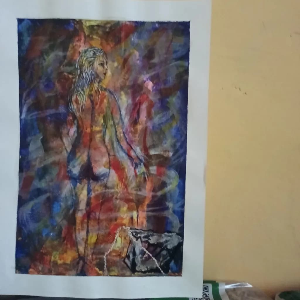 Figure in Abstract Colors