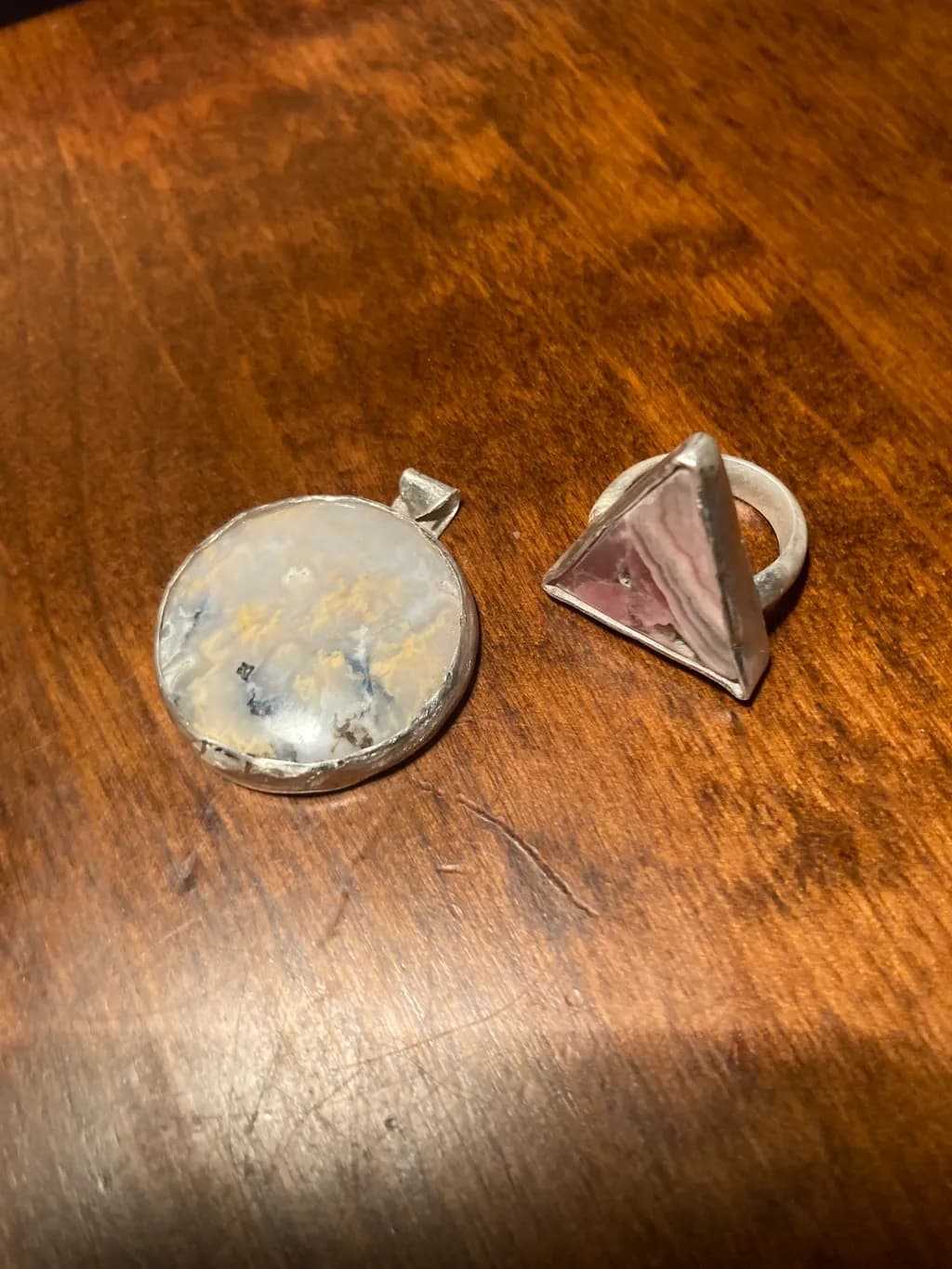 Agate Pendant and Ring