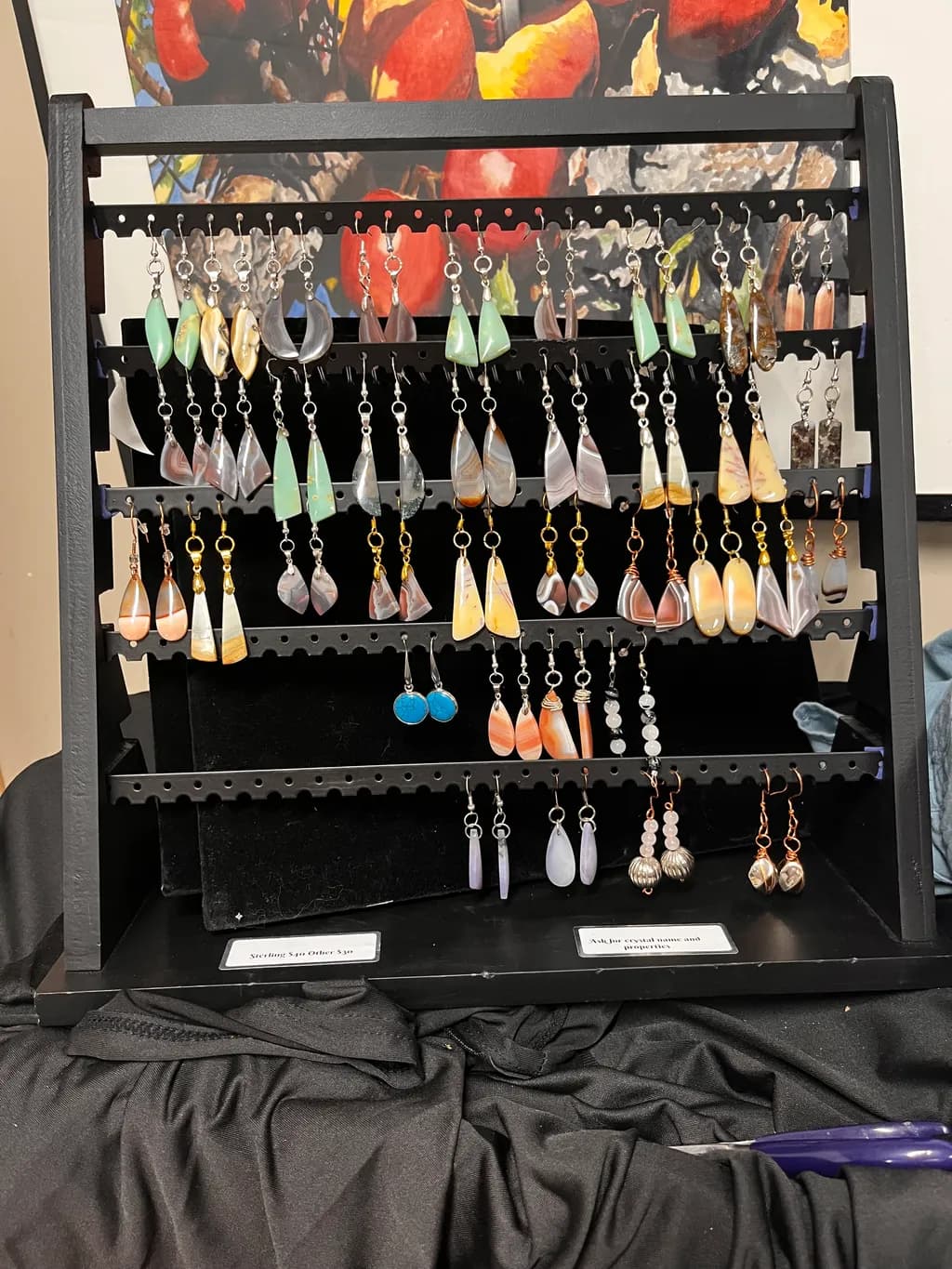 Crystal Earrings Display